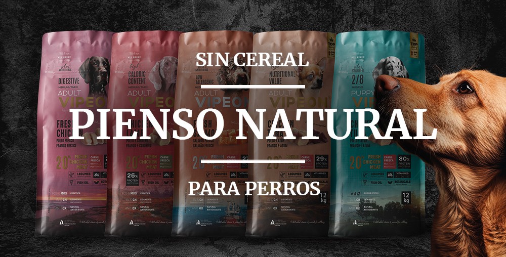 Pienso natural SIN CEREAL para perros